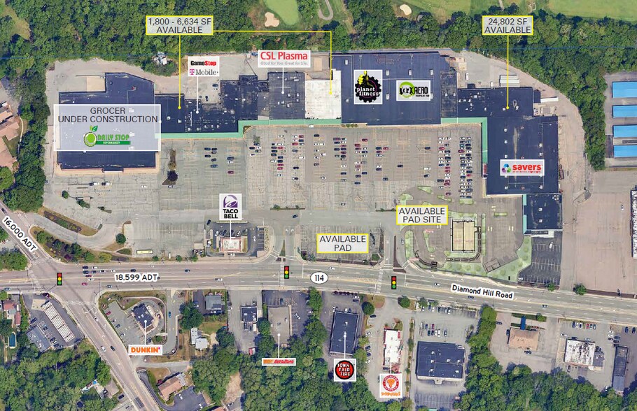 1500-1666 Diamond Hill Rd, Woonsocket, RI à louer - Photo de l’immeuble – Image 3 sur 5