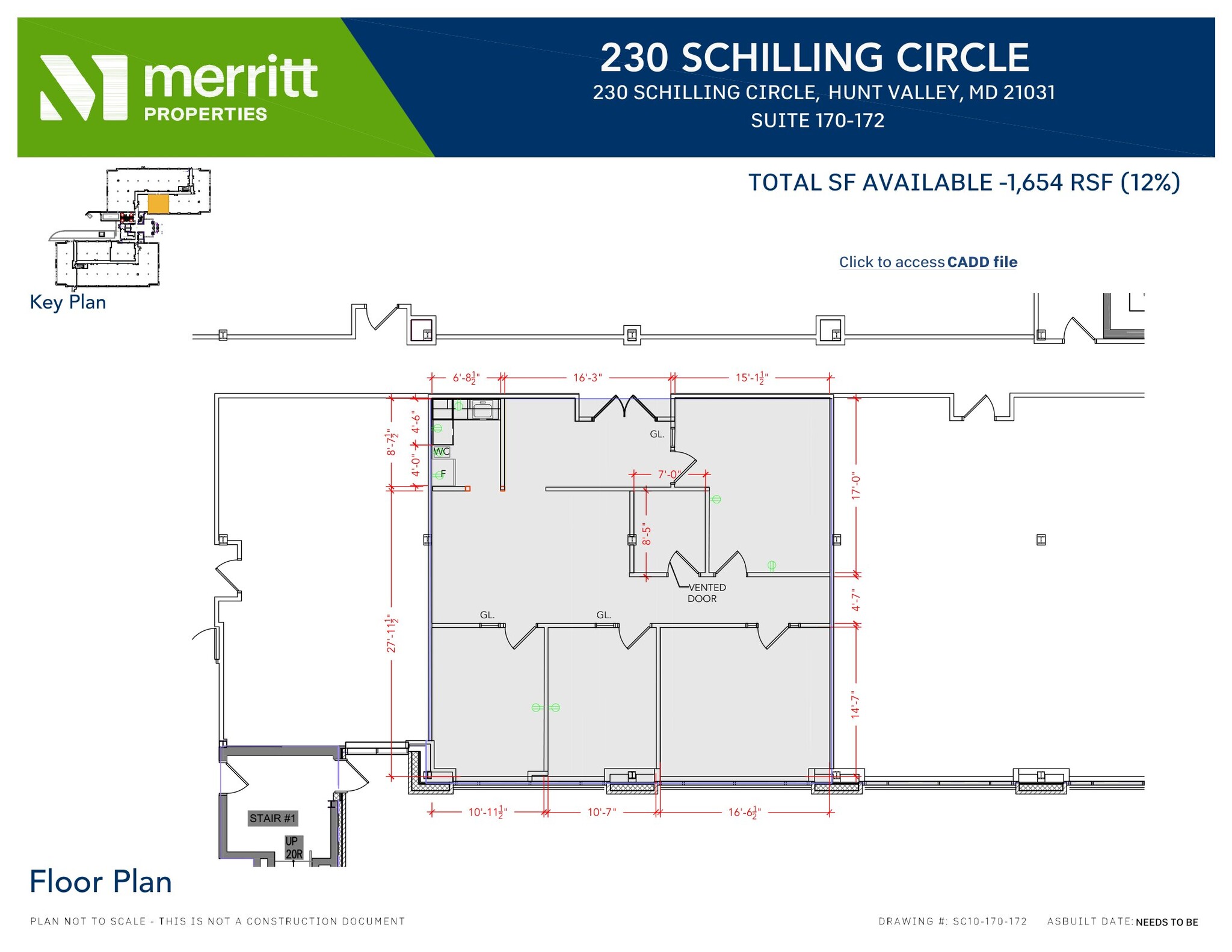 215 Schilling Cir, Hunt Valley, MD à louer Plan d’étage– Image 1 sur 1