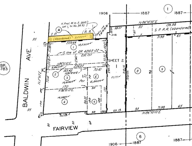 860 S Baldwin Ave, Arcadia, CA à louer - Plan cadastral – Image 3 sur 3