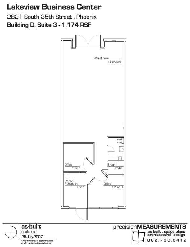3001 S 35th St, Phoenix, AZ à louer Plan d’étage– Image 1 sur 1