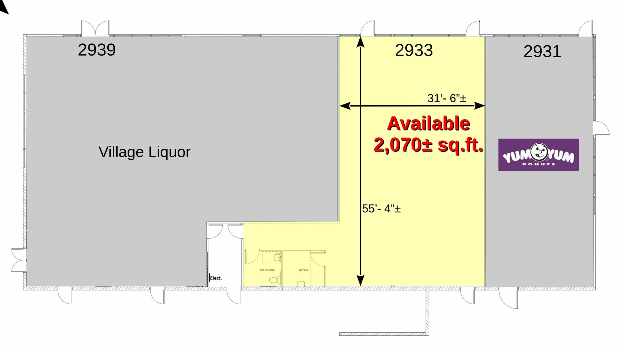 2969 G St, Merced, CA à louer Plan d’étage– Image 1 sur 1