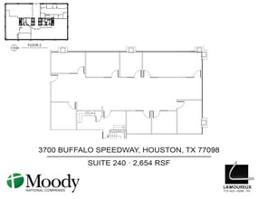 3700 Buffalo Speedway, Houston, TX à louer Plan d’étage– Image 1 sur 1