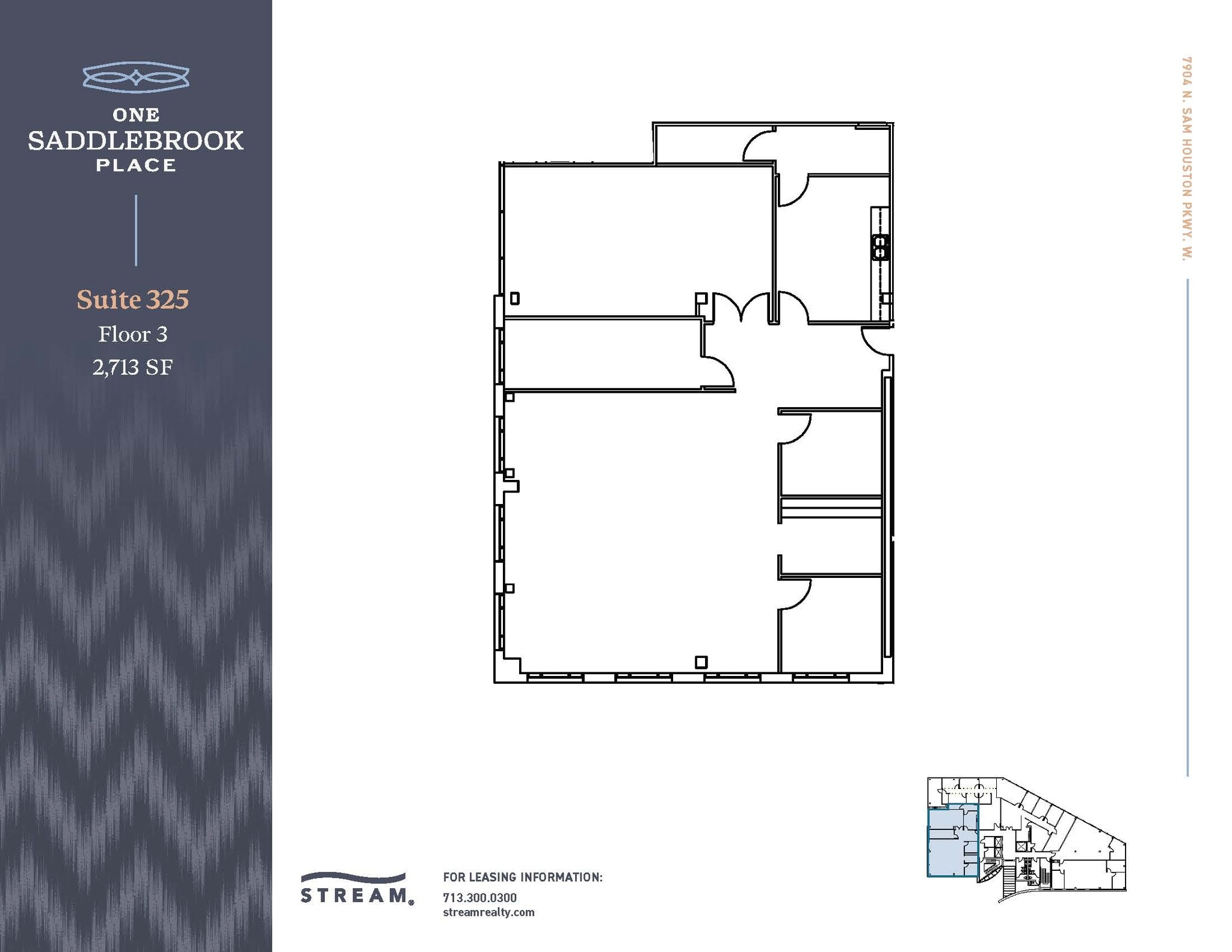 7904 N Sam Houston Pky W, Houston, TX à louer Plan d’étage– Image 1 sur 1
