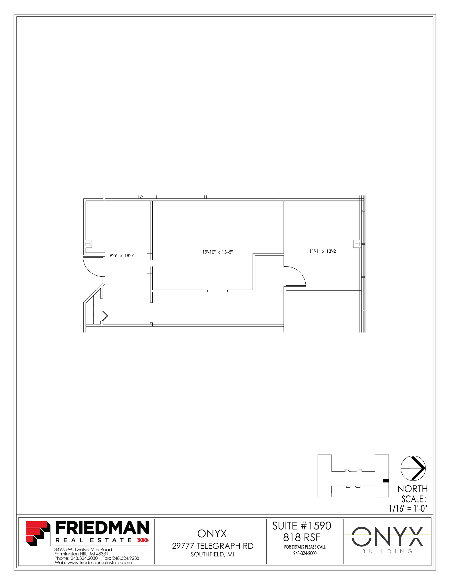 29777 Telegraph Rd, Southfield, MI à louer Plan d’étage– Image 1 sur 2