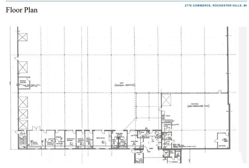 2776 Commerce Dr, Rochester Hills, MI à vendre - Plan d’étage – Image 3 sur 3