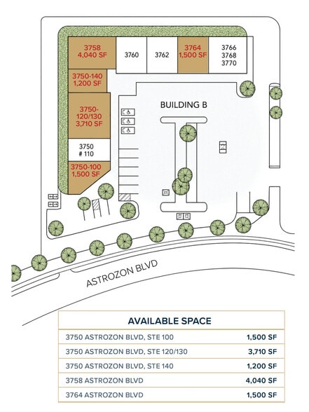 3730-3770 Astrozon Blvd, Colorado Springs, CO à louer - Plan de site – Image 2 sur 15