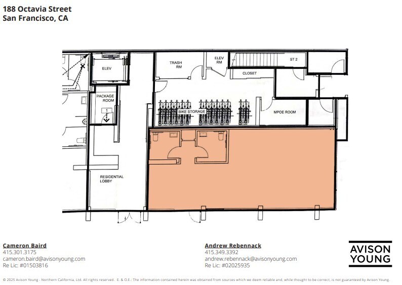 188 Octavia St, San Francisco, CA à louer Plan d’étage– Image 1 sur 1