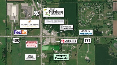 10847 NE Highway 69, Pittsburg, KS - Vue aérienne vue de carte - Image1