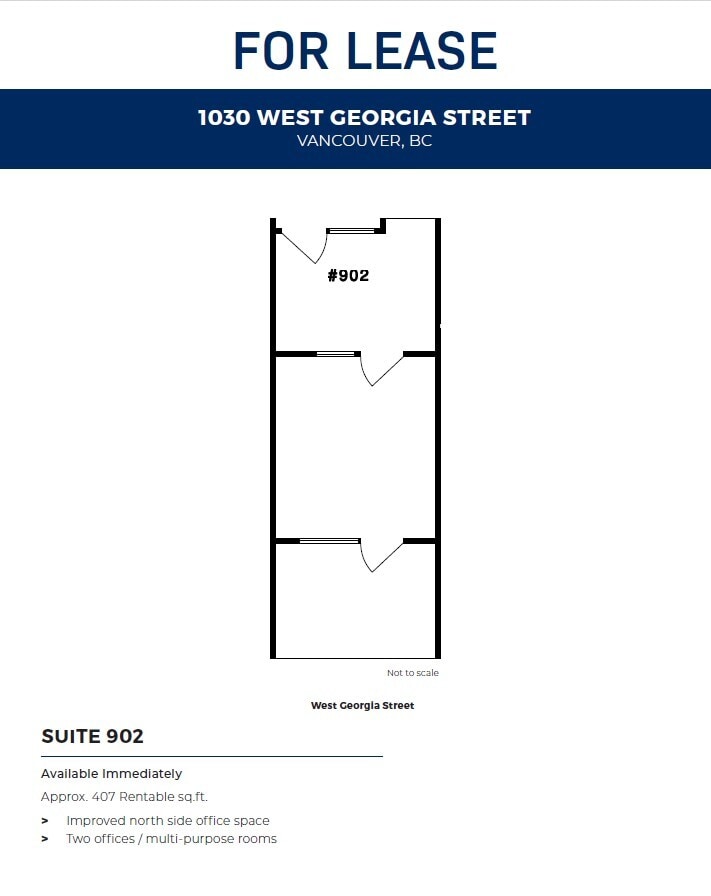 1030 W Georgia St, Vancouver, BC à louer Plan d’étage– Image 1 sur 1