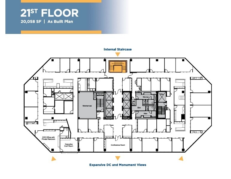 1100 Wilson Blvd, Arlington, VA à louer Plan d’étage– Image 1 sur 1