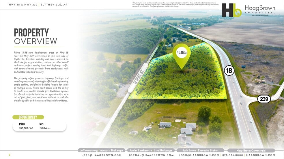 Hwy 18 & 239 hwy, Blytheville, AR à vendre - Aérien – Image 2 sur 7