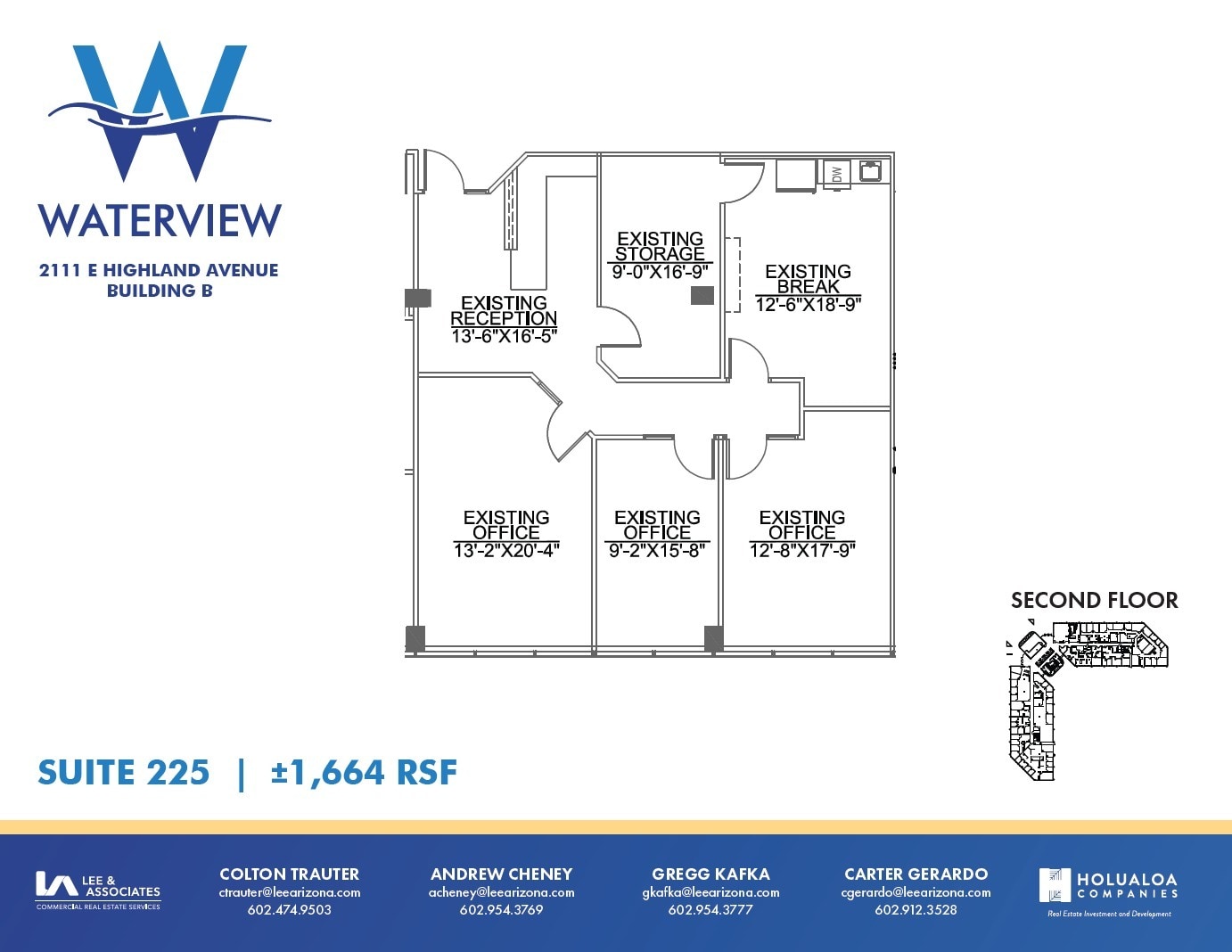 2111 E Highland Ave, Phoenix, AZ à louer Plan d’étage– Image 1 sur 1