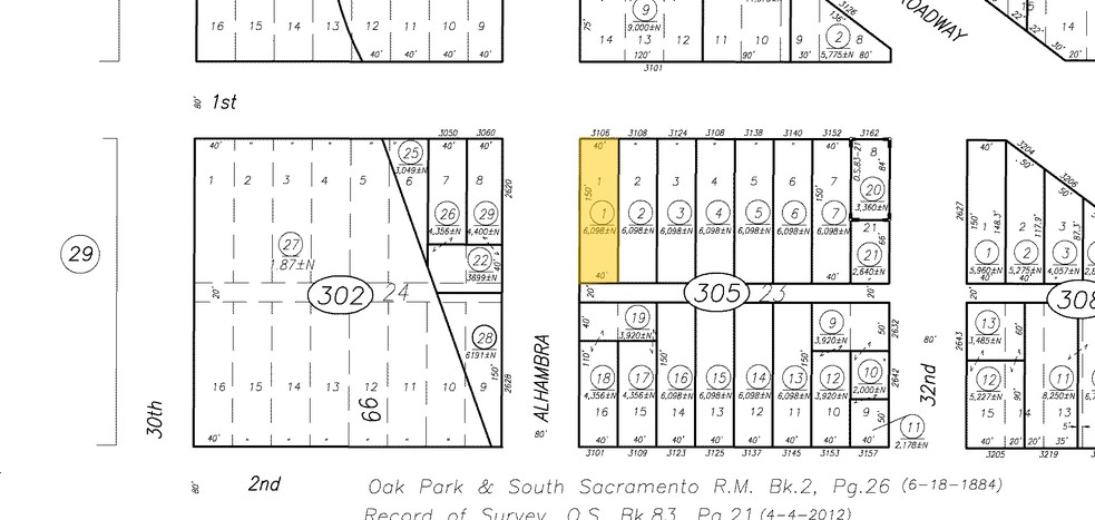 2611 Alhambra, Sacramento, CA à vendre - Plan cadastral – Image 3 sur 62