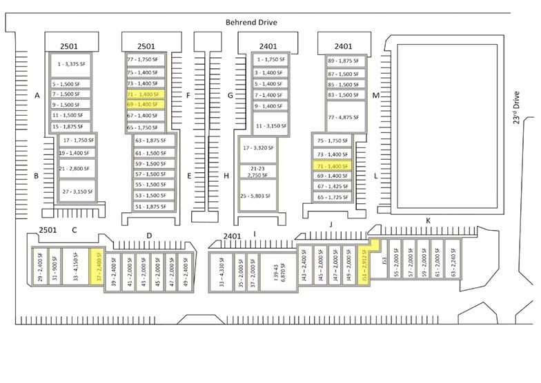 2501 W Behrend Dr, Phoenix, AZ à louer Plan de site– Image 1 sur 1