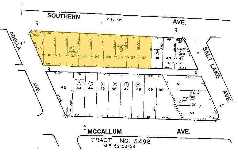 5202-5224 Southern Ave, South Gate, CA à louer - Plan cadastral – Image 2 sur 11