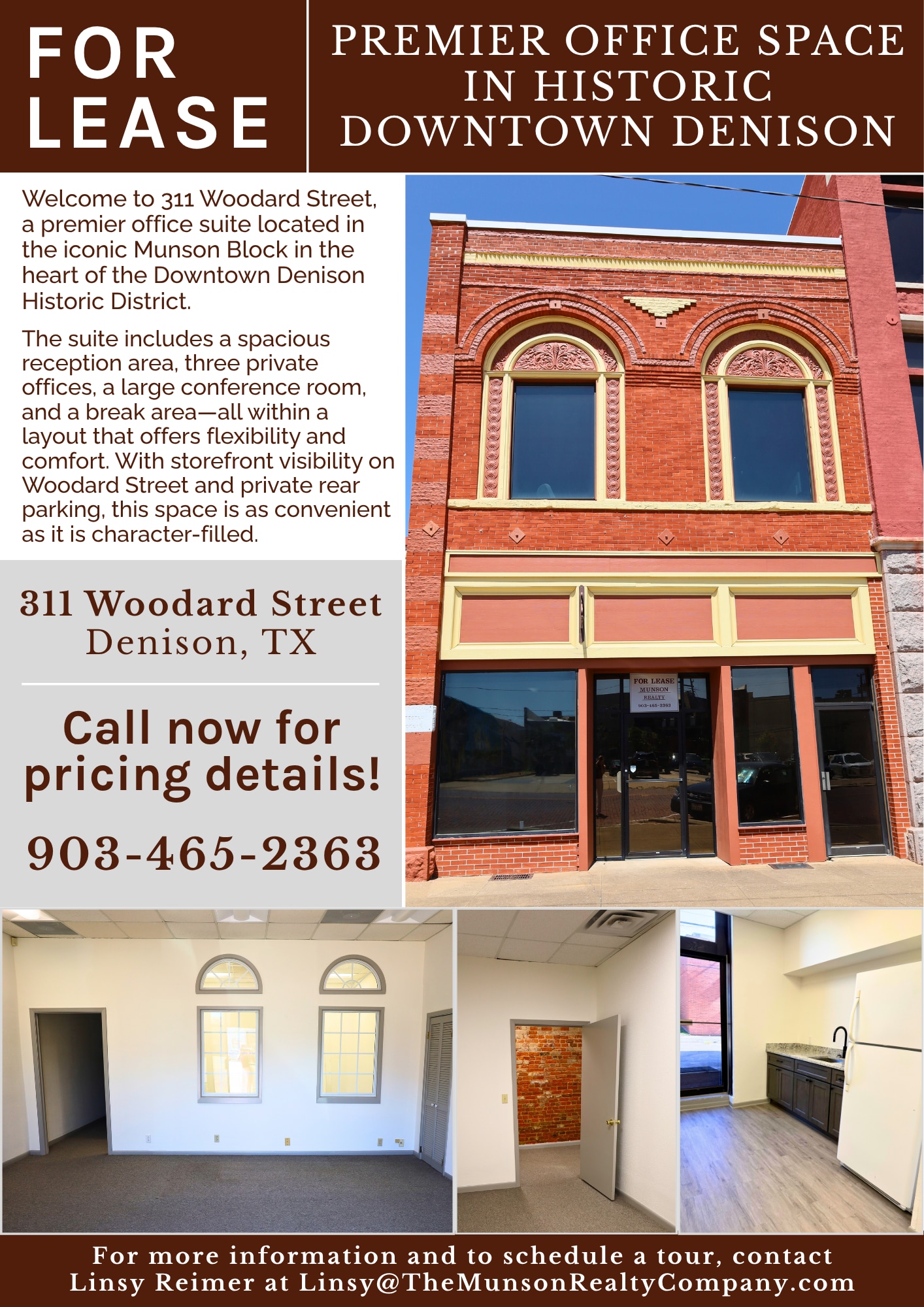 301-305 W Woodard St, Denison, TX à louer Photo intérieure– Image 1 sur 2
