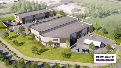 Vitré - Vue aérienne vue de carte