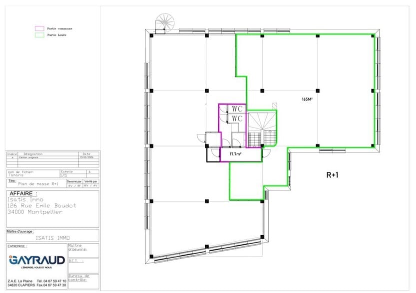 Bureau dans Montpellier à louer - Plan d’étage – Image 3 sur 5