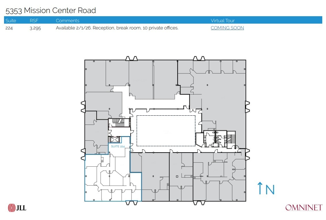 5333 Mission Center Rd, San Diego, CA à louer Plan d’étage– Image 1 sur 1