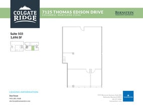 7125 Thomas Edison Dr, Columbia, MD à vendre Plan d’étage– Image 1 sur 1
