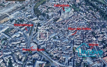 Chartres - VUE AÉRIENNE  vue de carte