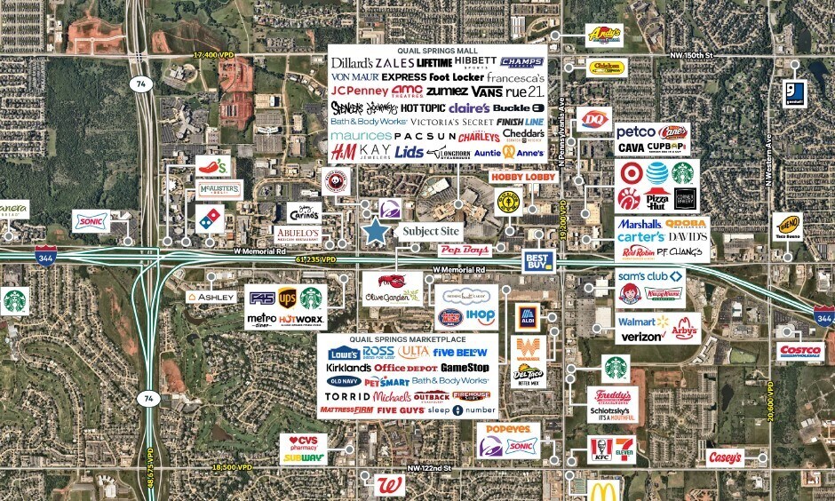 2737 W Memorial Rd, Oklahoma City, OK à louer - Aérien – Image 2 sur 2