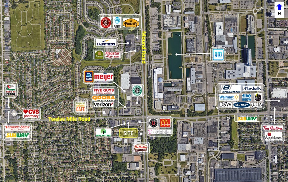 5702 E 12 Mile Rd, Warren, MI à vendre - Aérien – Image 2 sur 8