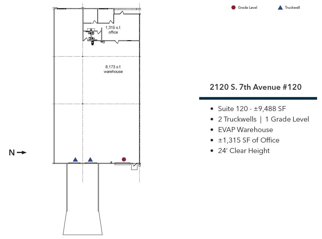 2120 S 7th Ave, Phoenix, AZ à louer Plan d’étage– Image 1 sur 1
