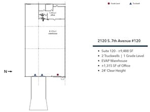 2120 S 7th Ave, Phoenix, AZ à louer Plan d’étage– Image 1 sur 1