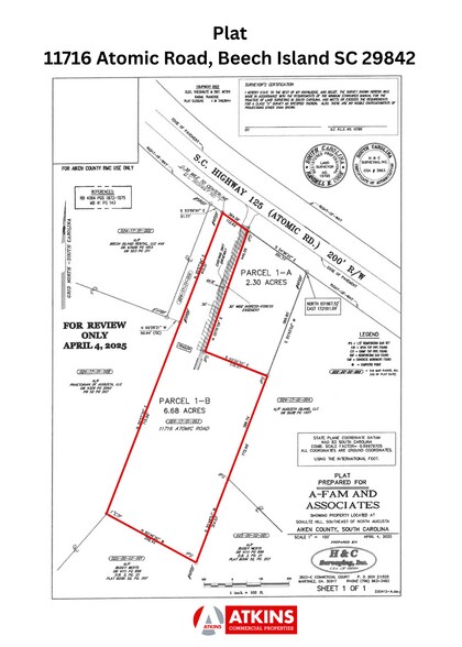 11716 Atomic, Beech Island, SC à vendre - Plan cadastral – Image 2 sur 12
