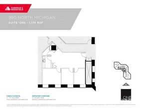 980 N Michigan Ave, Chicago, IL à louer Plan d’étage– Image 1 sur 1