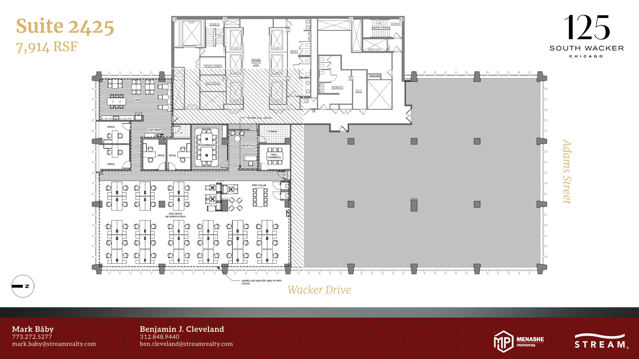 125 S Wacker Dr, Chicago, IL à louer Plan d’étage– Image 1 sur 1