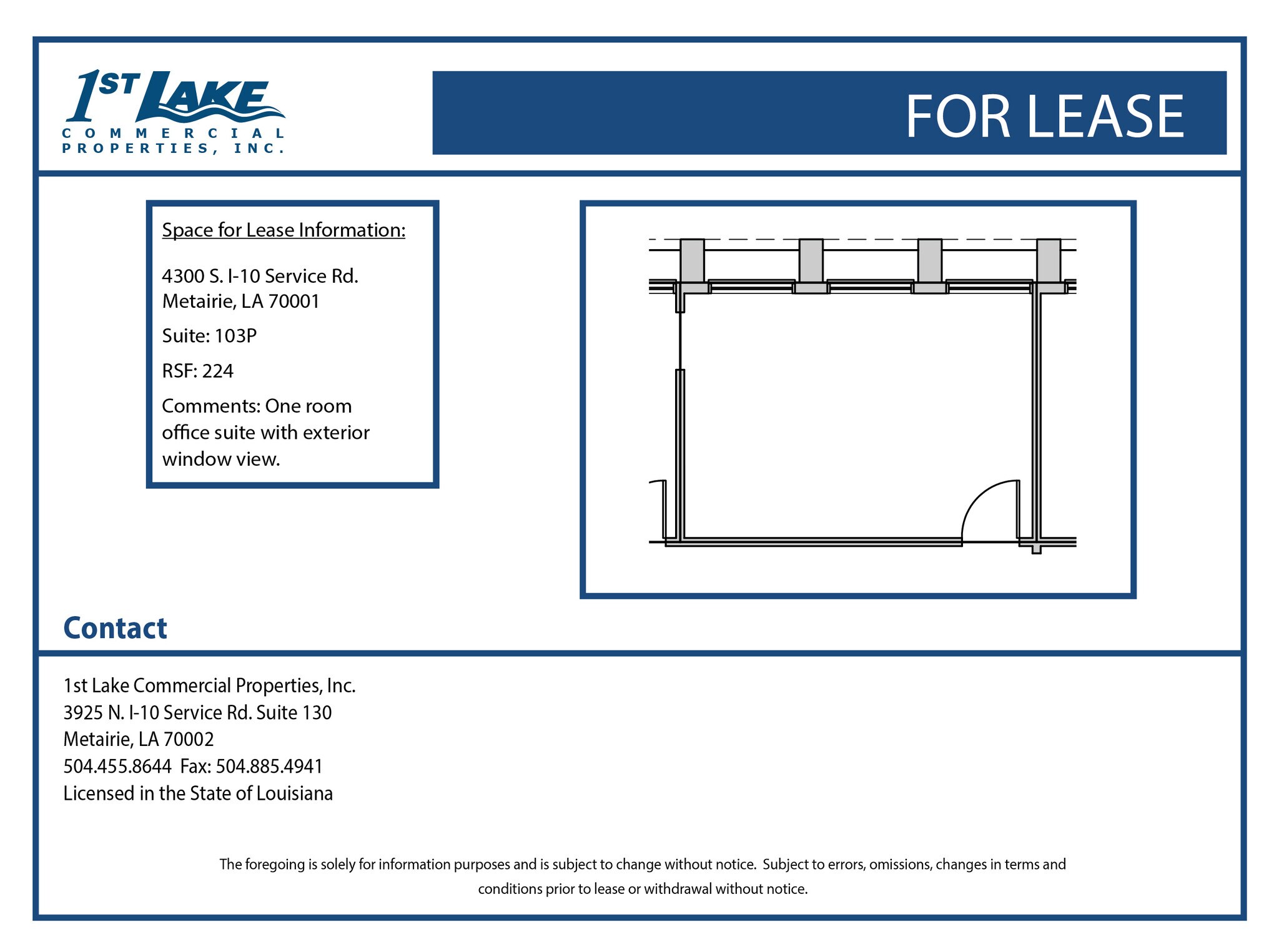 4300 S I-10 Service Rd, Metairie, LA à louer Plan d’étage– Image 1 sur 1