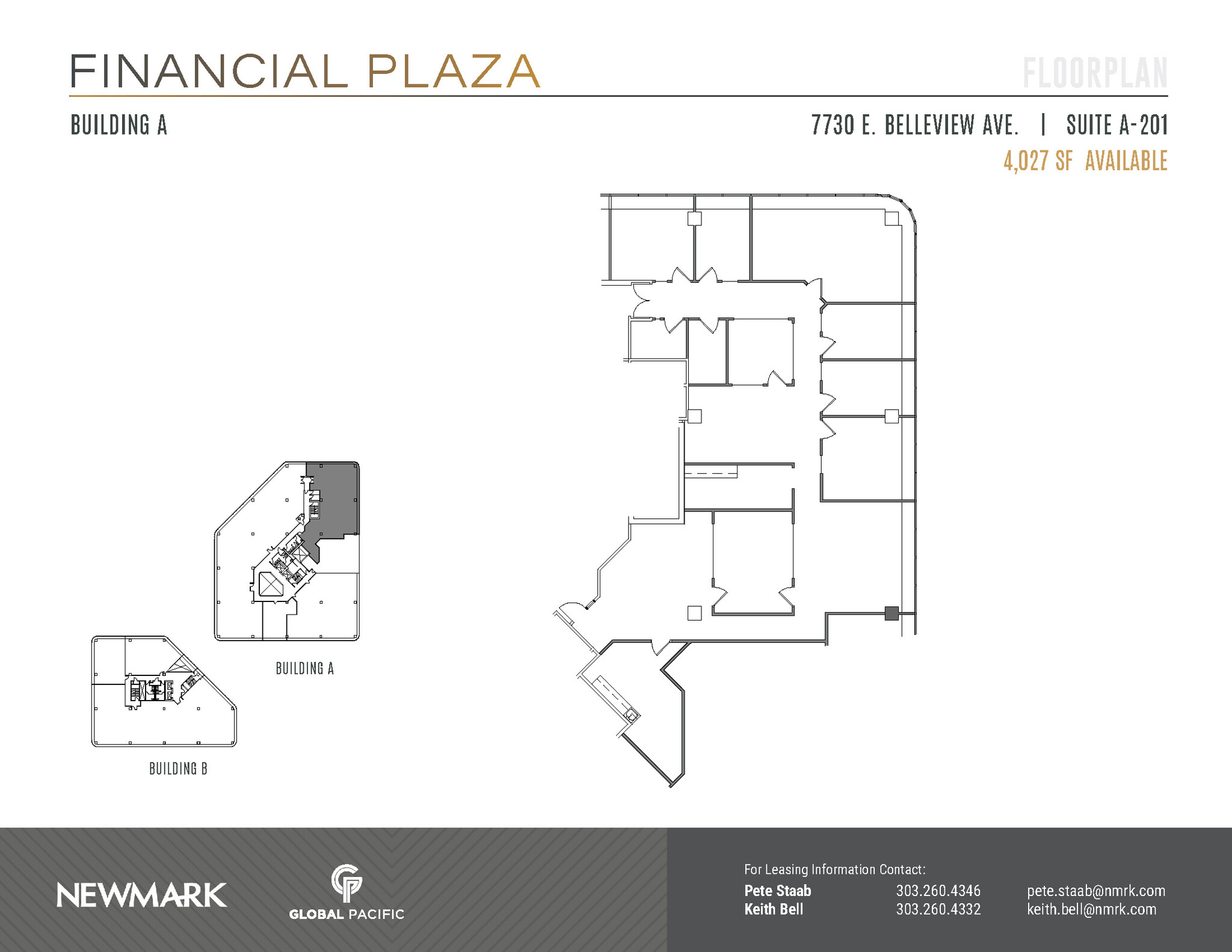7730 E Belleview Ave, Greenwood Village, CO à louer Plan d’étage– Image 1 sur 2