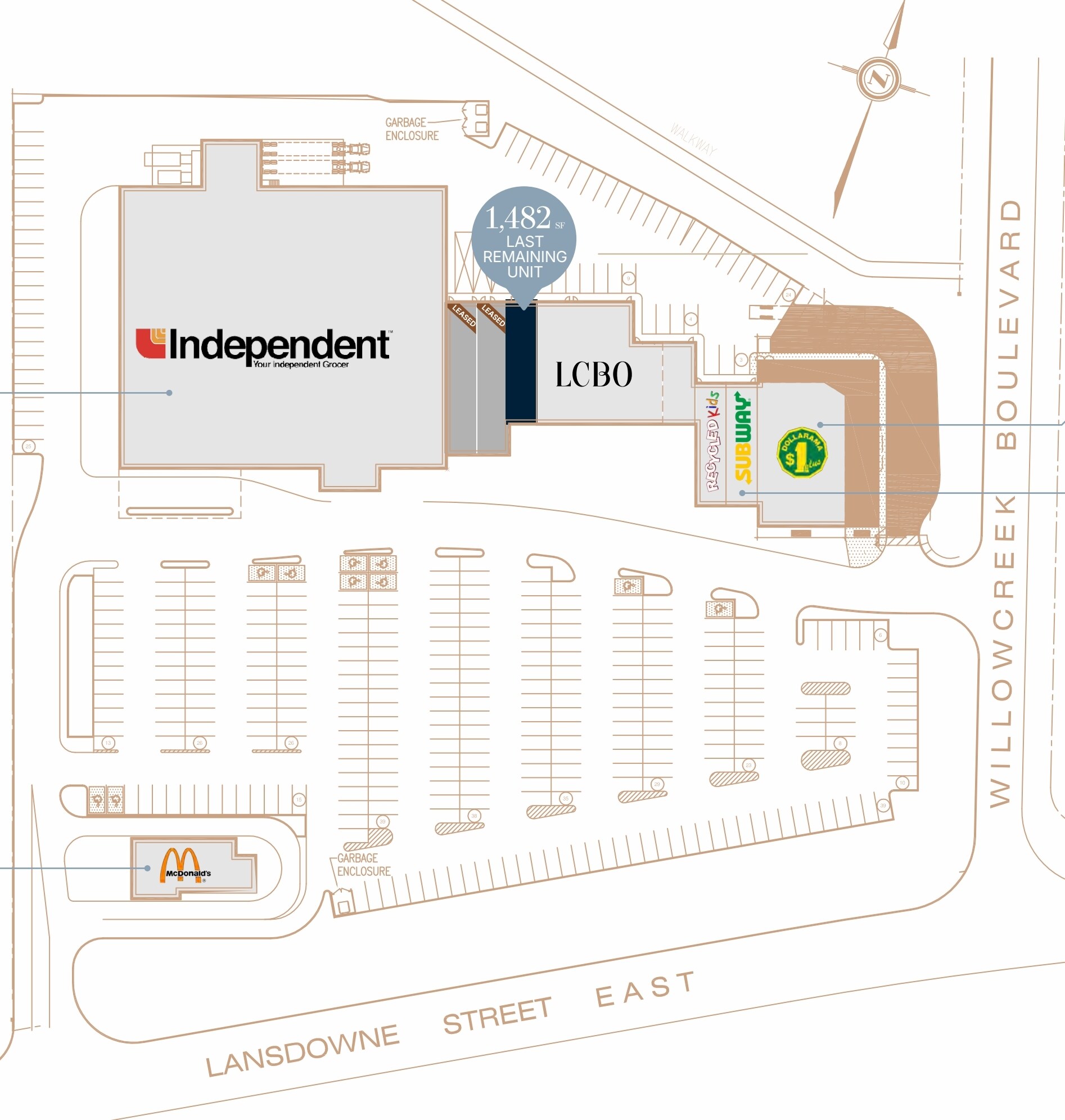 400 Lansdowne St E, Peterborough, ON à louer Plan de site– Image 1 sur 2