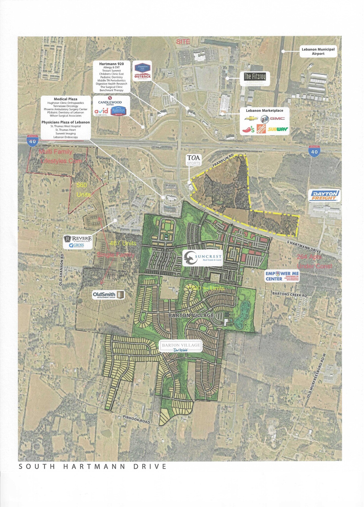 South Hartman Drive, Lebanon, TN à vendre Aérien– Image 1 sur 2