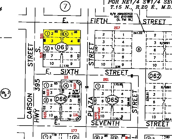 501 S Carson St, Carson City, NV à vendre - Plan cadastral – Image 2 sur 9