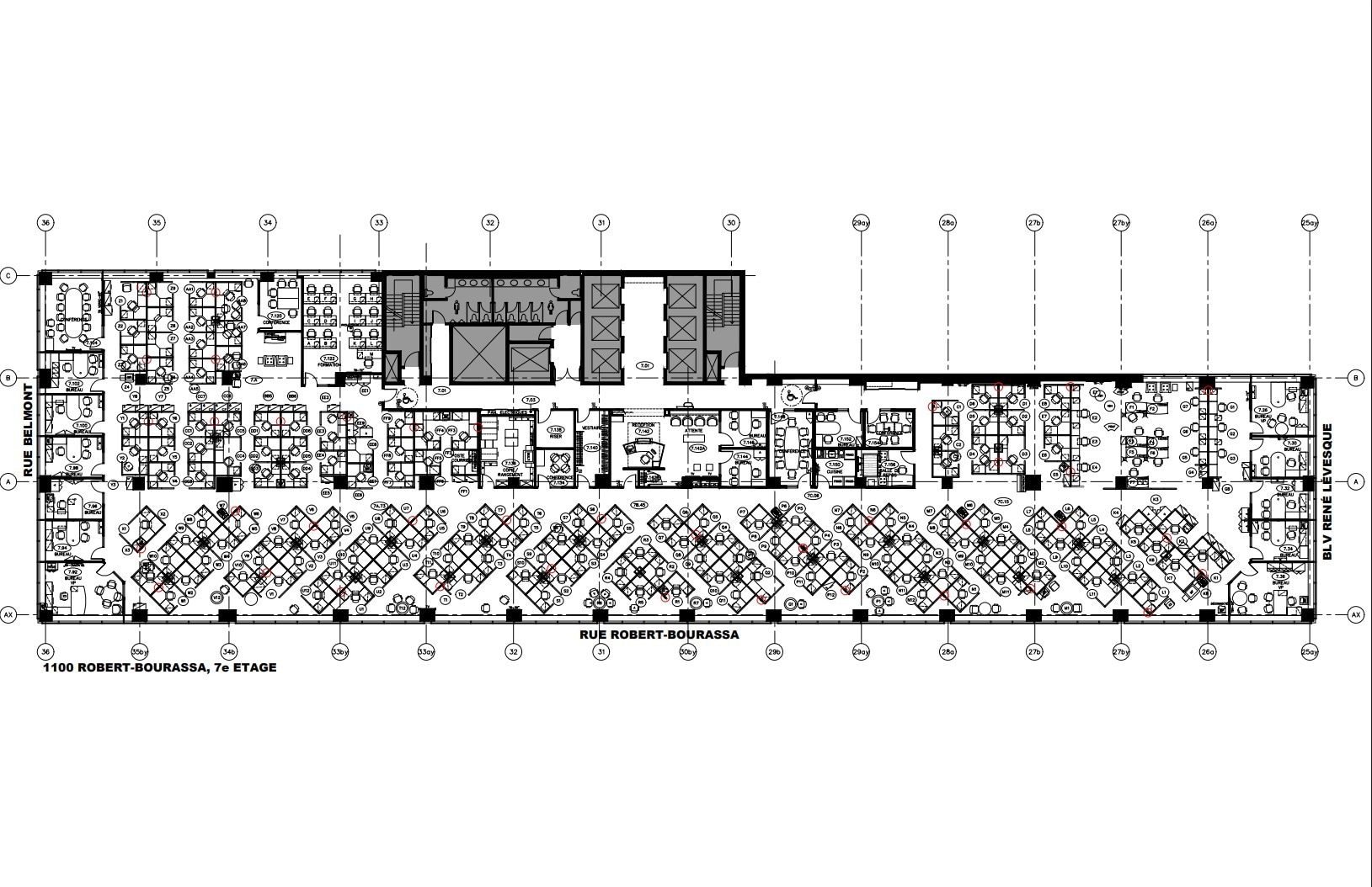 690-700 Boul René-Lévesque O, Montréal, QC à louer Plan d’étage– Image 1 sur 1