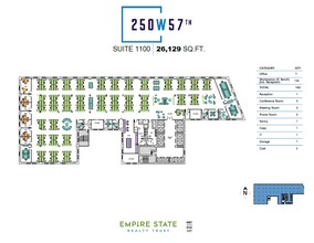 250 W 57th St, New York, NY à louer Plan d’étage– Image 1 sur 6