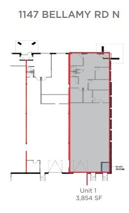 1147 Bellamy Rd N, Toronto, ON à louer Plan d’étage– Image 1 sur 1