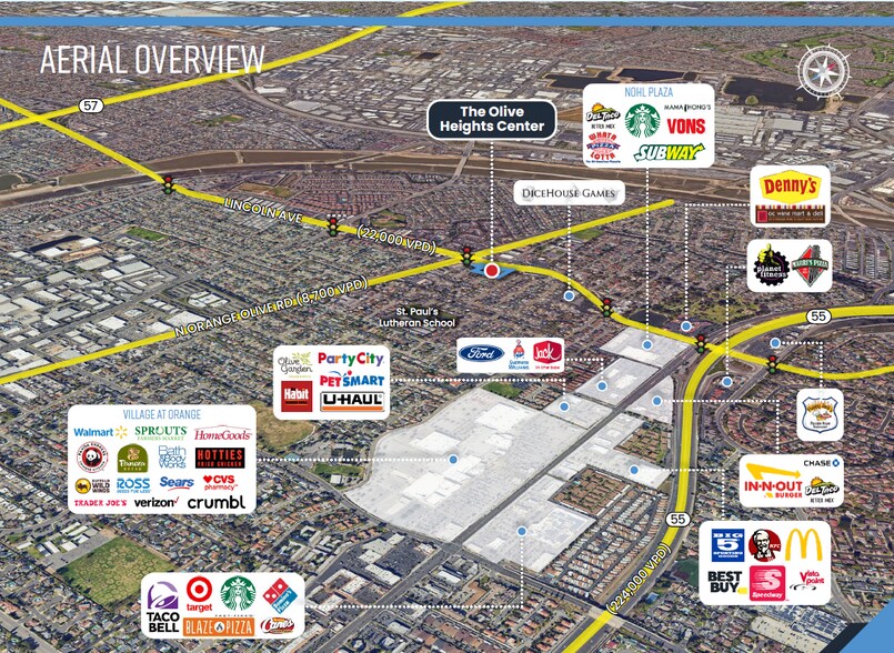 804-846 E Lincoln Ave, Orange, CA à vendre - Aérien – Image 2 sur 10