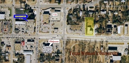 209 E University Dr, Denton, TX - Vue aérienne vue de carte