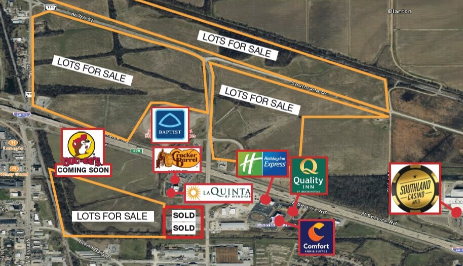 I-55 & I-40 @ 7th St, West Memphis, AR à vendre Aérien– Image 1 sur 3