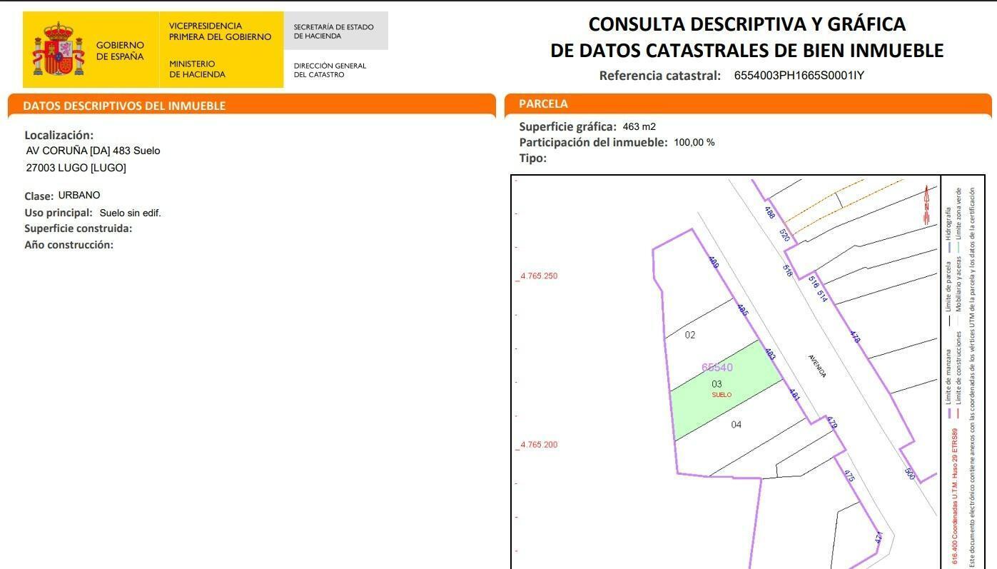 Avenida Da Coruña, 481, Lugo, Lugo à vendre Plan de site– Image 1 sur 11