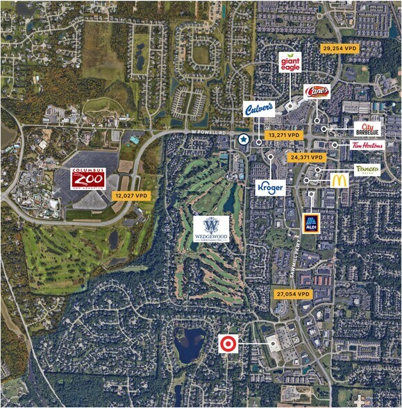 9753 Fairway Dr, Powell, OH à vendre - Carte – Image 3 sur 3