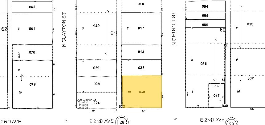 205 Detroit St, Denver, CO à louer - Plan cadastral – Image 2 sur 16