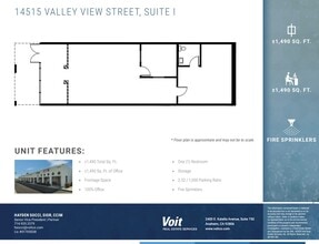 14515 Valley View Ave, Santa Fe Springs, CA à louer Plan d’étage– Image 1 sur 1
