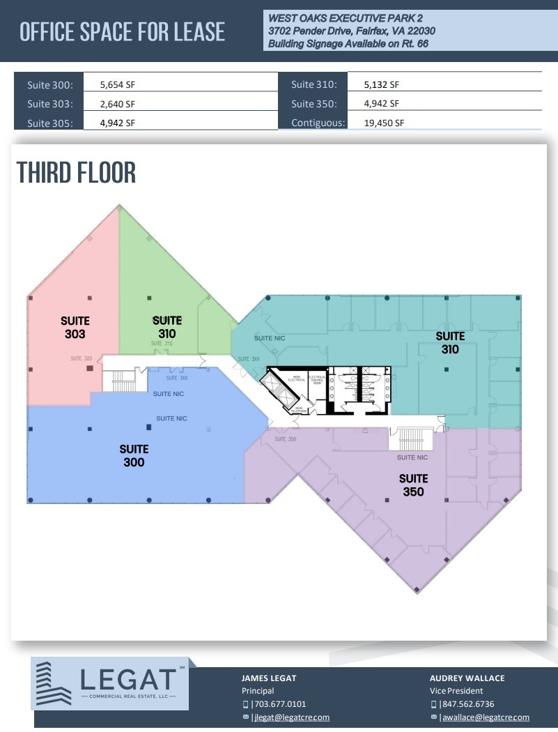 3702 Pender Dr, Fairfax, VA à louer Plan d’étage– Image 1 sur 1