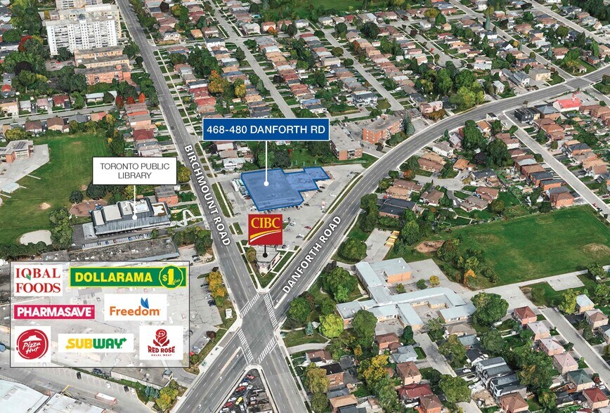 468-480 Danforth Rd, Toronto, ON à louer - Photo de l’immeuble – Image 2 sur 3