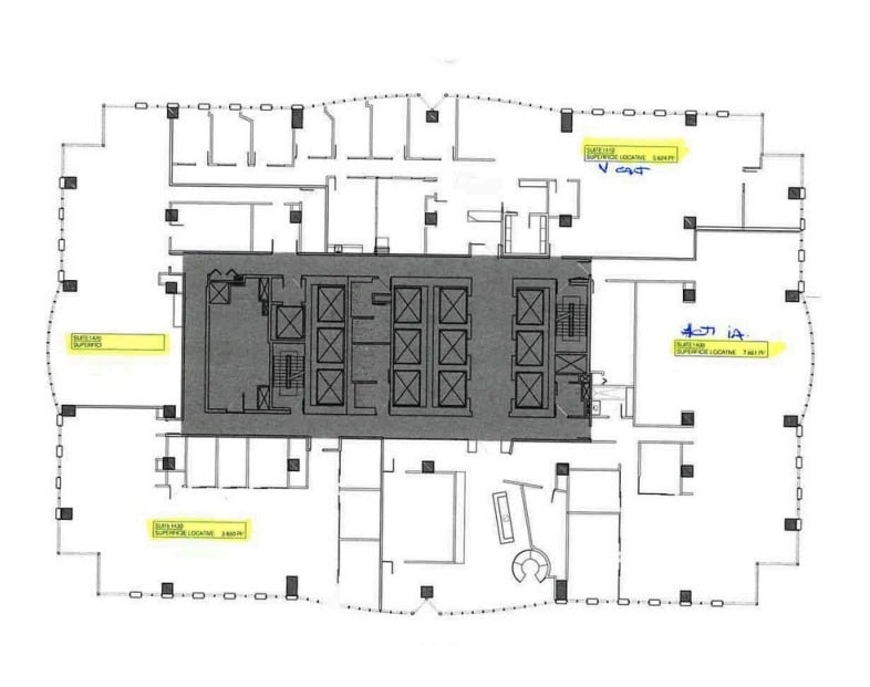 1800 Av McGill College, Montréal, QC à louer Plan d’étage– Image 1 sur 1
